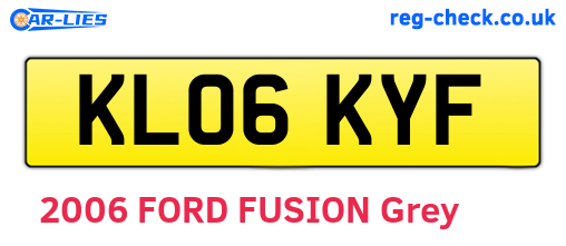 KL06KYF are the vehicle registration plates.