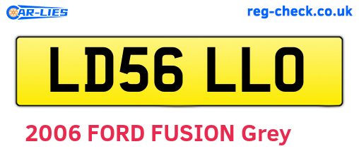 LD56LLO are the vehicle registration plates.