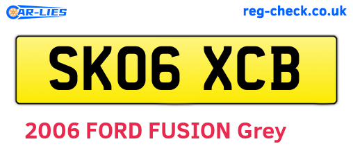 SK06XCB are the vehicle registration plates.