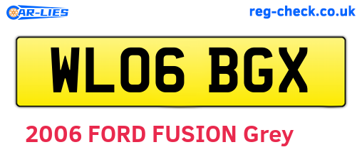 WL06BGX are the vehicle registration plates.