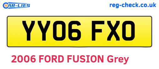YY06FXO are the vehicle registration plates.