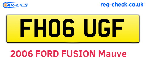 FH06UGF are the vehicle registration plates.