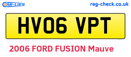 HV06VPT are the vehicle registration plates.