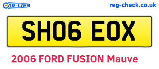 SH06EOX are the vehicle registration plates.