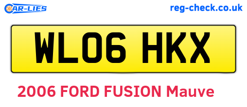 WL06HKX are the vehicle registration plates.