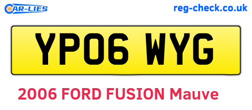 YP06WYG are the vehicle registration plates.