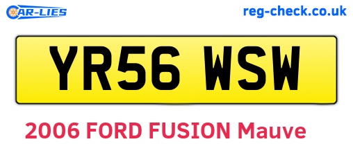 YR56WSW are the vehicle registration plates.