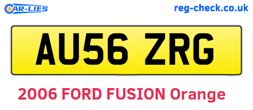 AU56ZRG are the vehicle registration plates.