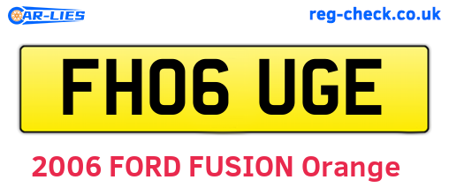 FH06UGE are the vehicle registration plates.