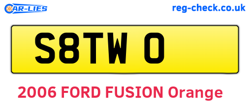 S8TWO are the vehicle registration plates.