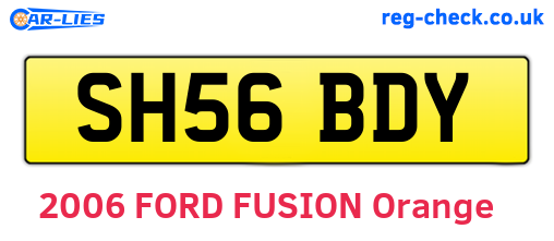 SH56BDY are the vehicle registration plates.