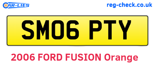 SM06PTY are the vehicle registration plates.