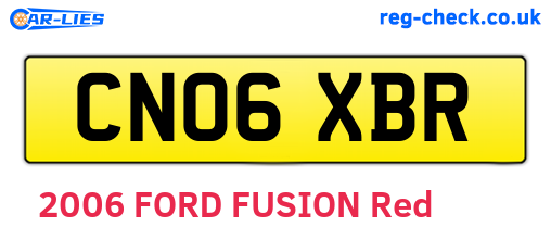 CN06XBR are the vehicle registration plates.