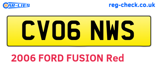 CV06NWS are the vehicle registration plates.