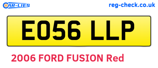 EO56LLP are the vehicle registration plates.