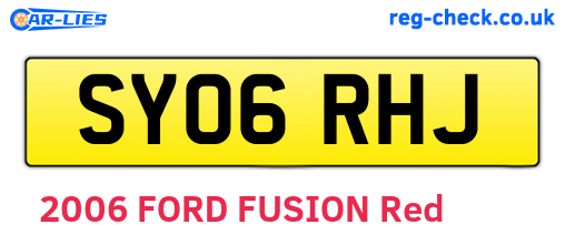 SY06RHJ are the vehicle registration plates.