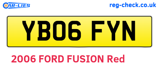 YB06FYN are the vehicle registration plates.