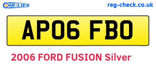 AP06FBO are the vehicle registration plates.
