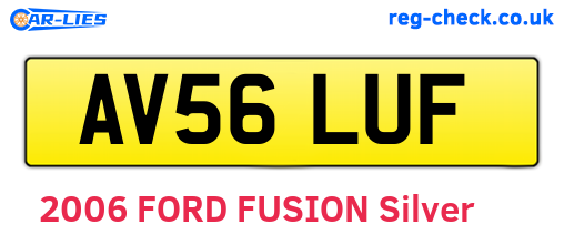 AV56LUF are the vehicle registration plates.