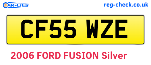 CF55WZE are the vehicle registration plates.