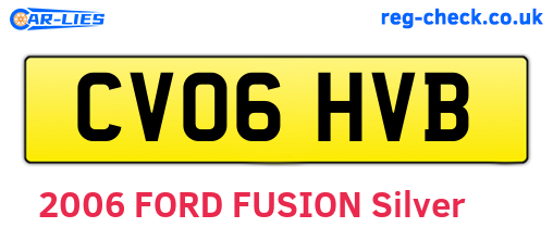 CV06HVB are the vehicle registration plates.