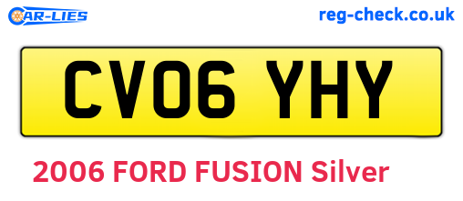 CV06YHY are the vehicle registration plates.