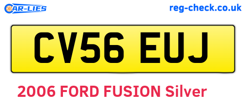 CV56EUJ are the vehicle registration plates.