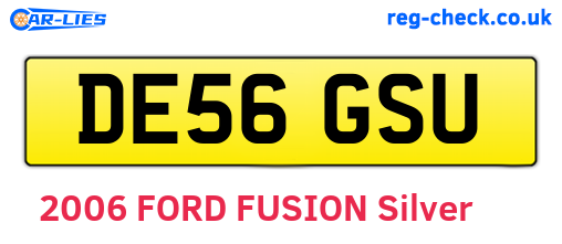 DE56GSU are the vehicle registration plates.