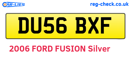 DU56BXF are the vehicle registration plates.