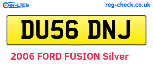 DU56DNJ are the vehicle registration plates.