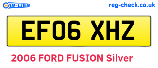 EF06XHZ are the vehicle registration plates.
