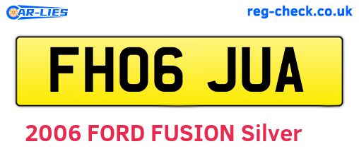 FH06JUA are the vehicle registration plates.