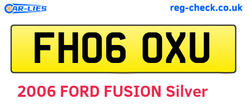 FH06OXU are the vehicle registration plates.