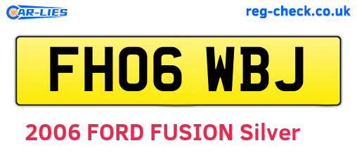 FH06WBJ are the vehicle registration plates.