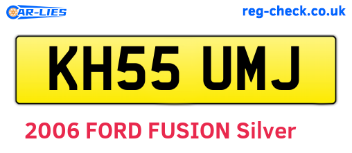 KH55UMJ are the vehicle registration plates.