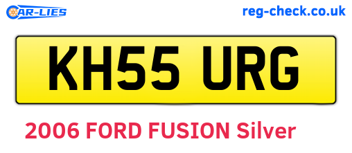 KH55URG are the vehicle registration plates.