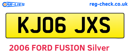 KJ06JXS are the vehicle registration plates.