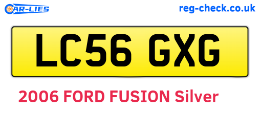 LC56GXG are the vehicle registration plates.