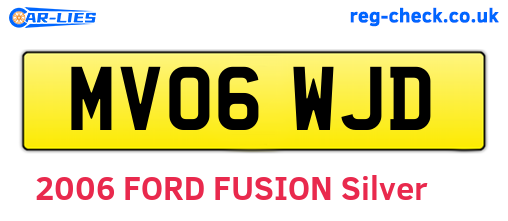 MV06WJD are the vehicle registration plates.