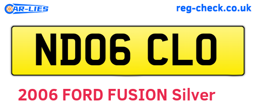 ND06CLO are the vehicle registration plates.