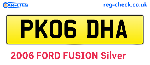 PK06DHA are the vehicle registration plates.