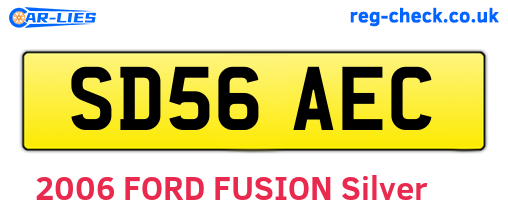 SD56AEC are the vehicle registration plates.