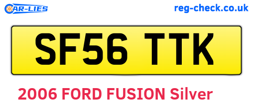 SF56TTK are the vehicle registration plates.
