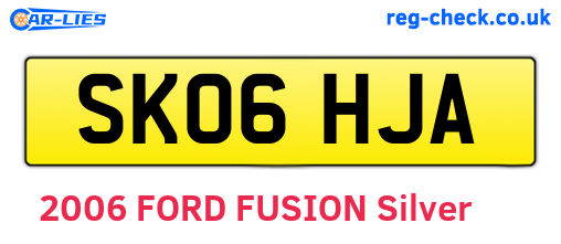 SK06HJA are the vehicle registration plates.