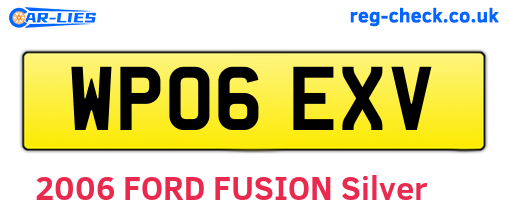 WP06EXV are the vehicle registration plates.