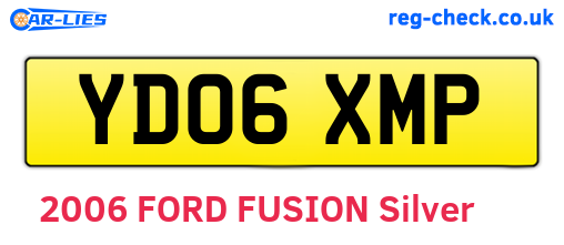 YD06XMP are the vehicle registration plates.