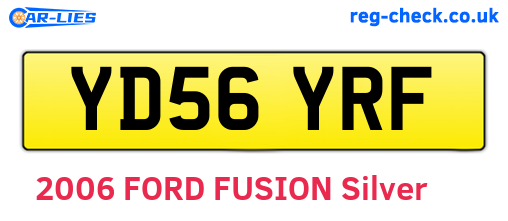 YD56YRF are the vehicle registration plates.