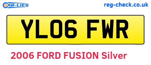 YL06FWR are the vehicle registration plates.