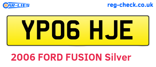 YP06HJE are the vehicle registration plates.