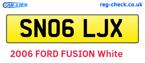 SN06LJX are the vehicle registration plates.
